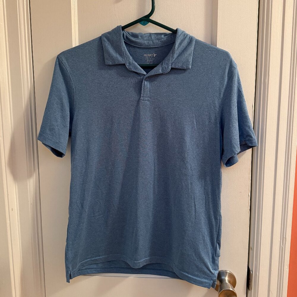 Blue Old Navy performance polo shirt boys XL 14/16